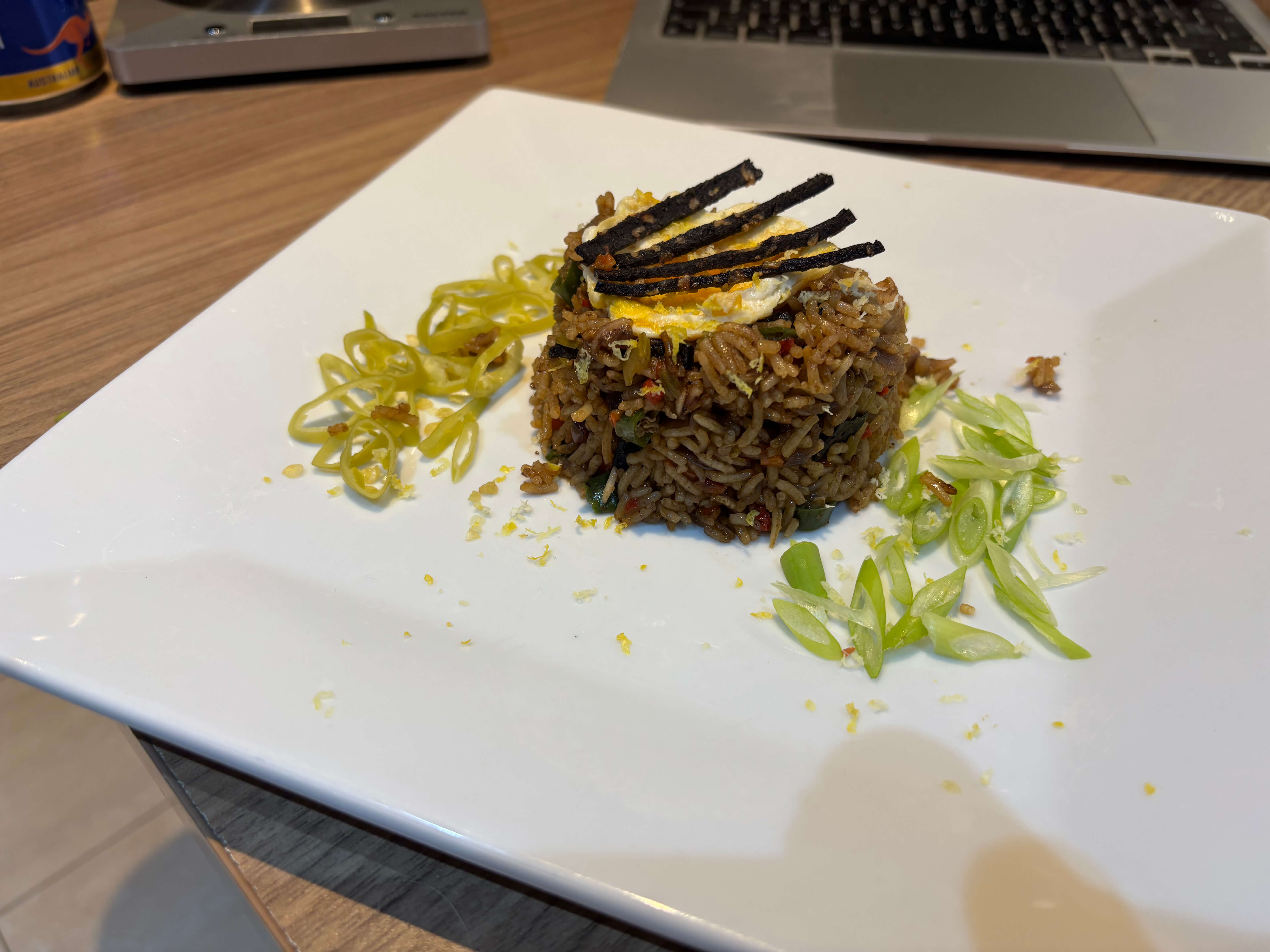 Chicken, chilli and black pudding jambalaya-style rice